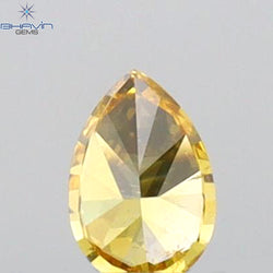 0.11 CT Pear Shape Natural Diamond Orange Color VS1 Clarity (3.50 MM)