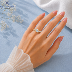 Round Cut Diamond Infinity Twist Engagement Ring