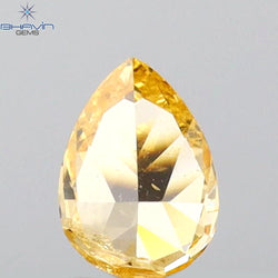 0.28 CT Pear Shape Natural Diamond Orange Color SI2 Clarity (5.16 MM)