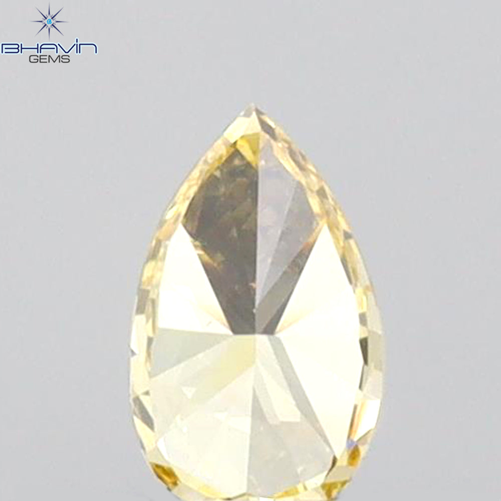 0.21 CT Pear Shape Natural Diamond Orange Color VS2 Clarity (4.73 MM)