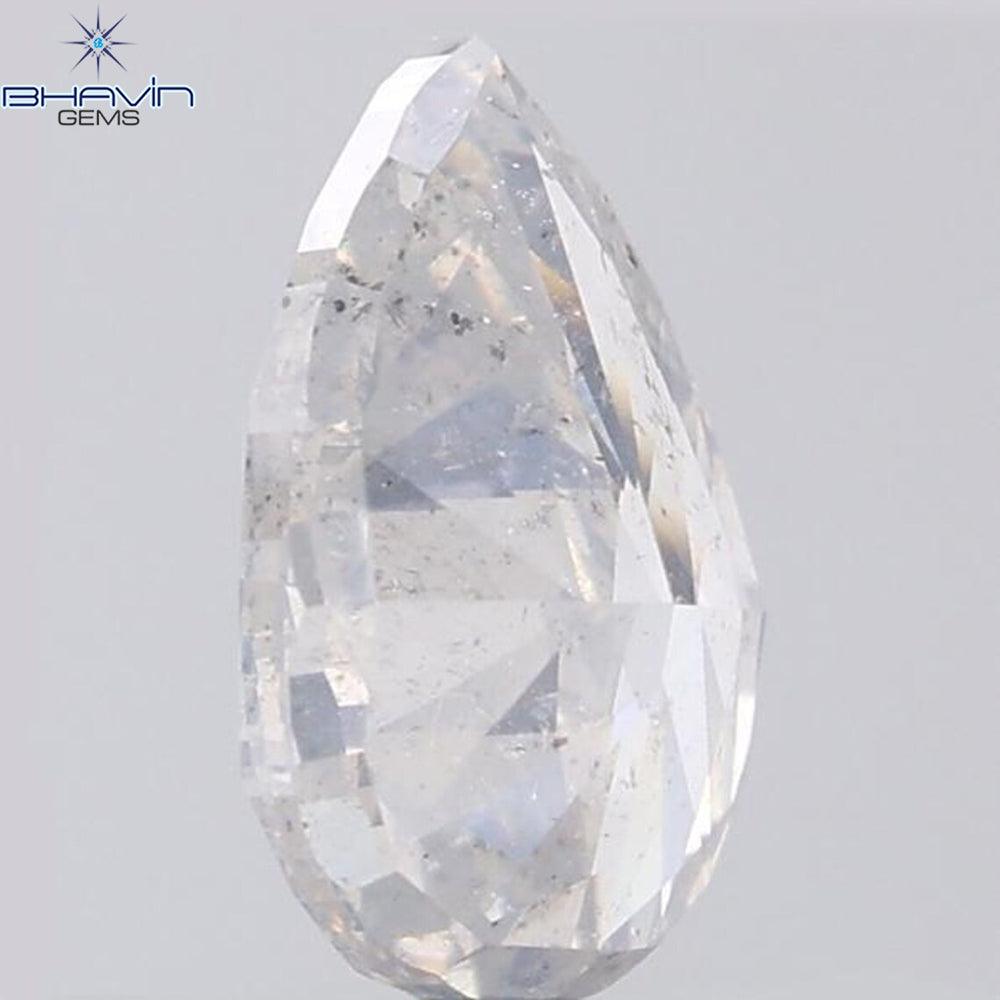 1.36 CT Pear Shape Natural Diamond White Color I1 Clarity (8.55 MM)