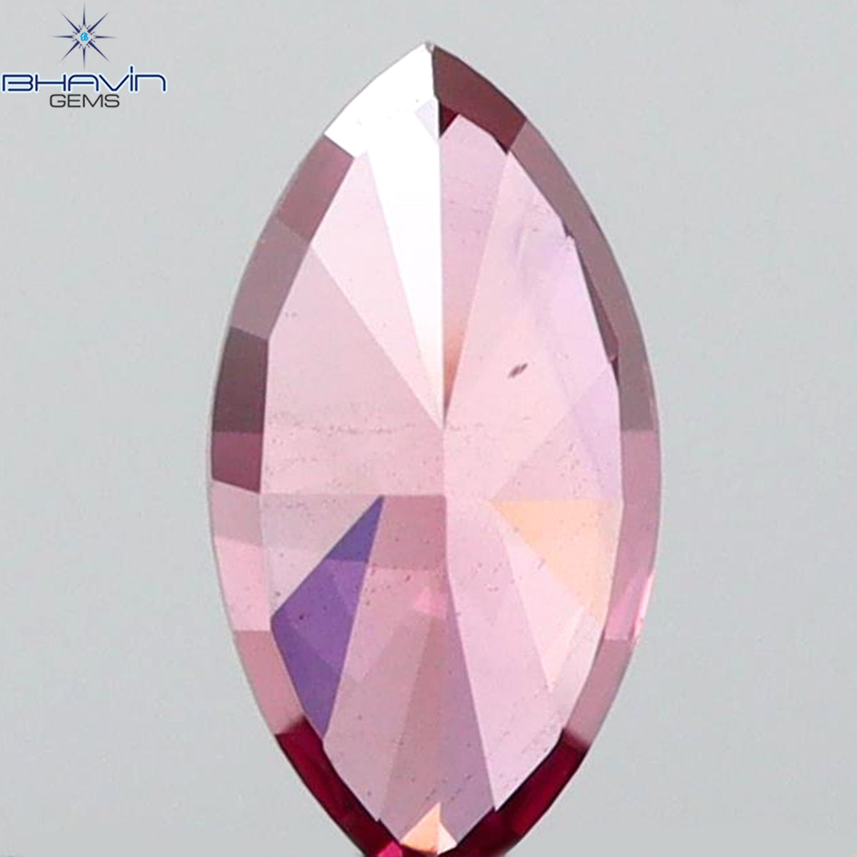 0.16 CT Natural Marquise Diamond Enhanced Pink Color VS1 Clarity (4.90 MM)