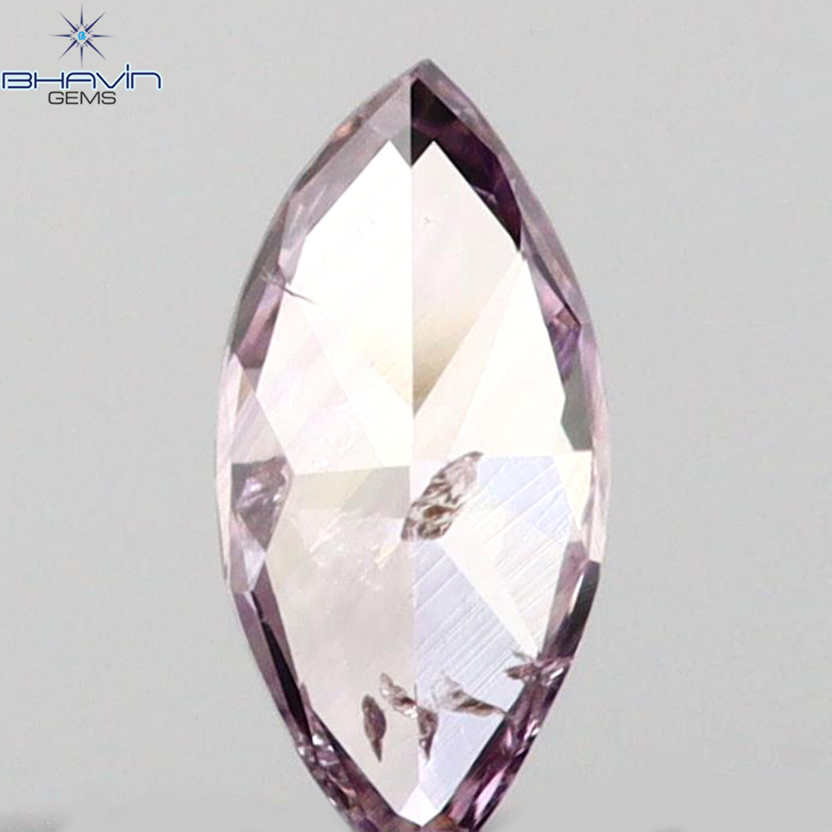 0.05 CT マーキスシェイプ 天然ルースダイヤモンド ピンクカラー SI2 クラリティ (3.90 MM)