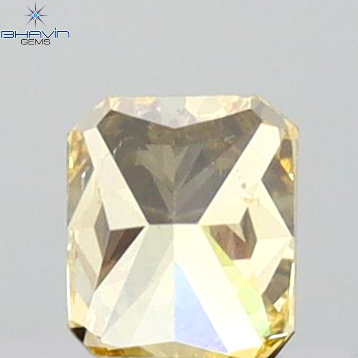 0.15 CT ラディアントシェイプ 天然ダイヤモンド オレンジカラー VS2 クラリティ (3.28 MM)
