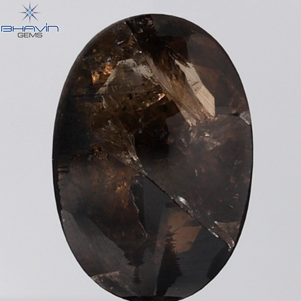 5.77 CT Oval Shape Natural Diamond Brown Color I3 Clarity (14.74 MM)