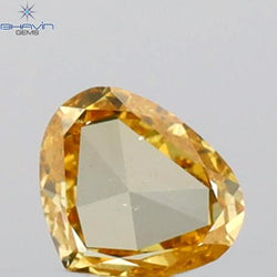 0.11 CT Heart Shape Natural Diamond Orange Color VS1 Clarity (3.87 MM)