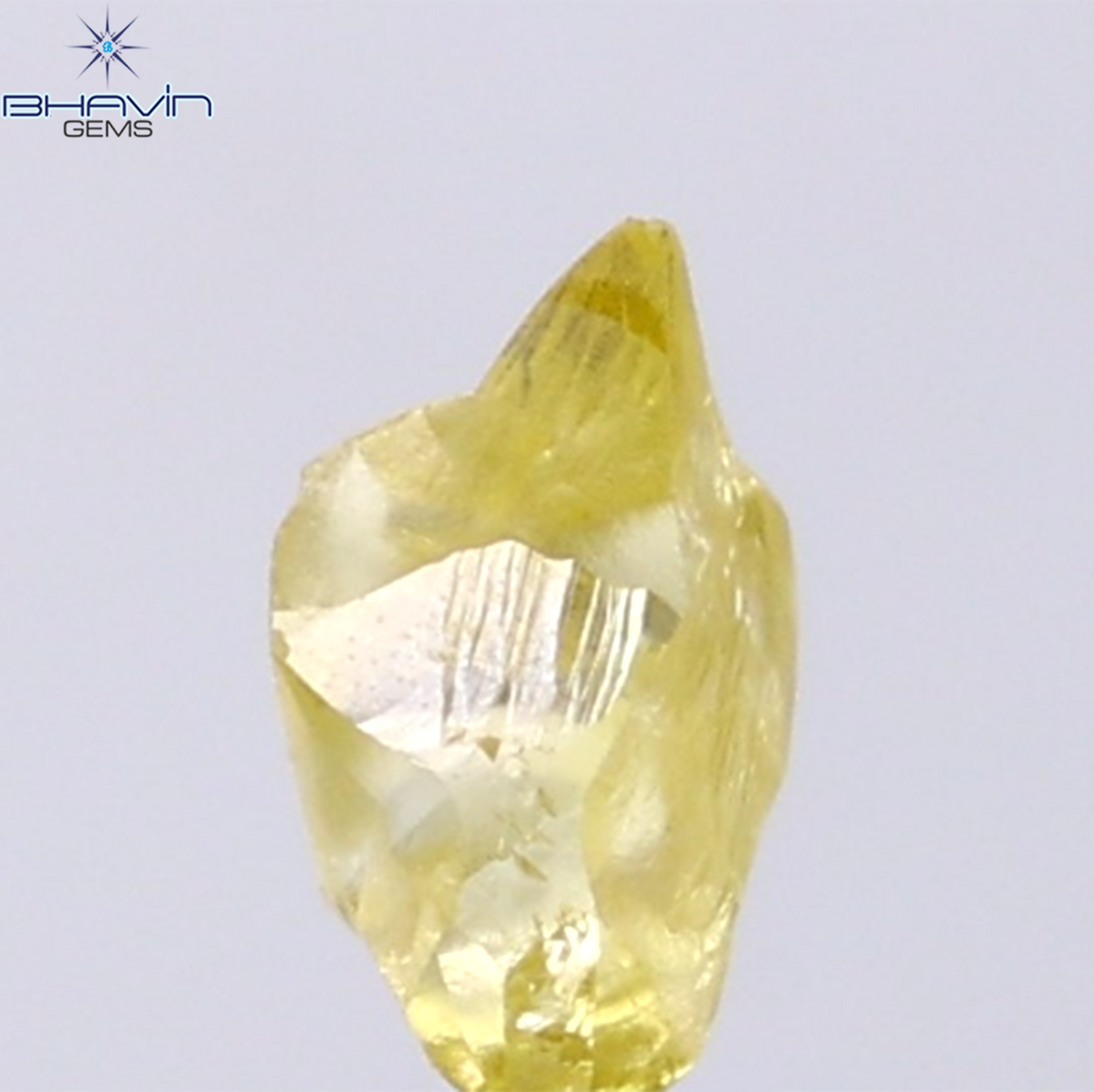 0.99 CT Natural Rough Diamond Enhanced Yellow Color Clarity VS (8.06 MM)