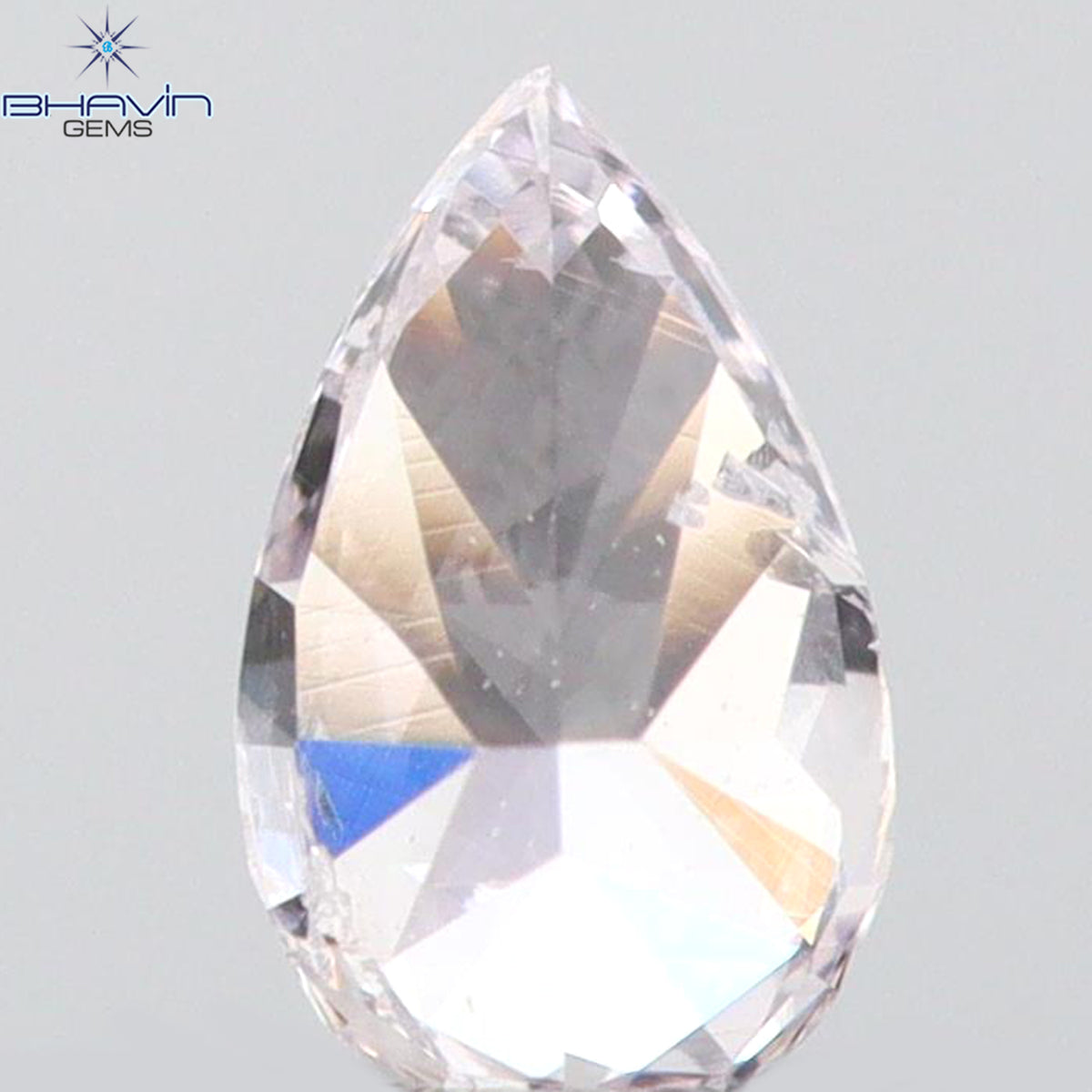 0.08 CT ペアシェイプ ナチュラル ダイヤモンド ピンク色 VS1 クラリティ (3.45 MM)