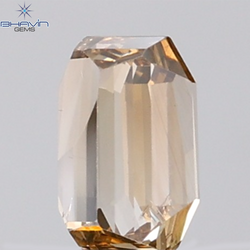 1.00 CT Emerald Diamond Natural Brown Color SI Clarity (6.33 MM)