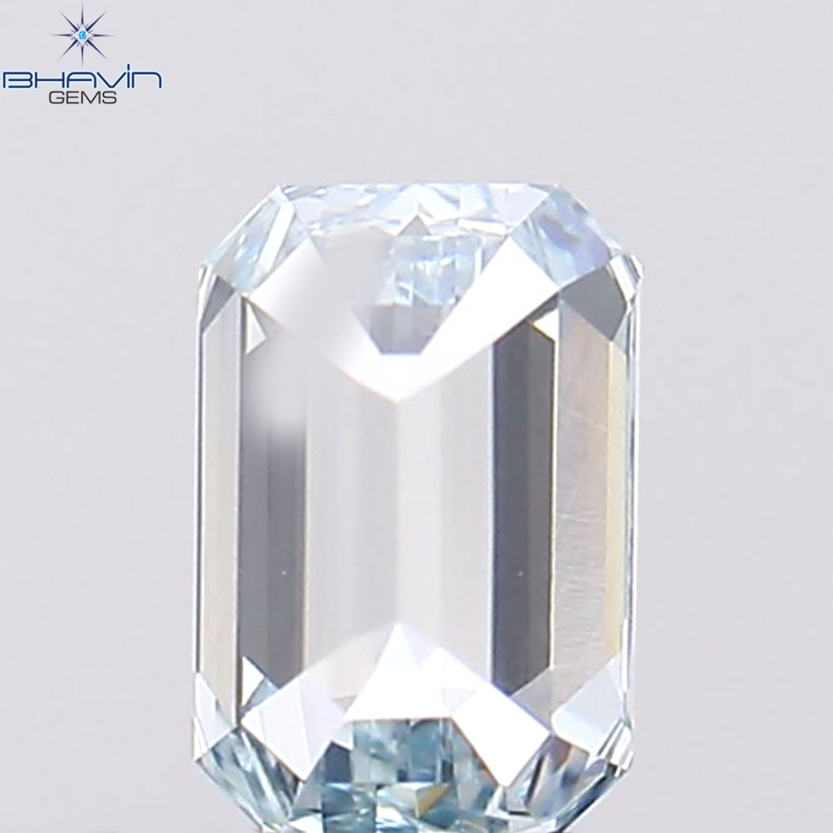 0.49 CT Natural Emerald Diamond Enhanced Greenish Blue Color Clarity VS1 (5.32 MM)