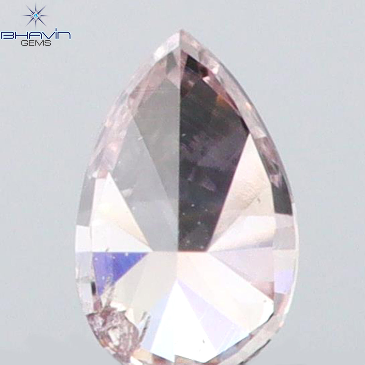 0.06 CT Natural Pear Diamond Pink Color Clarity SI2 (3.14 MM)
