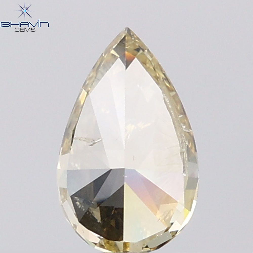 1.01 CT Pear Diamond Natural Green (Chameleon) Color I1 Clarity (8.75 MM)