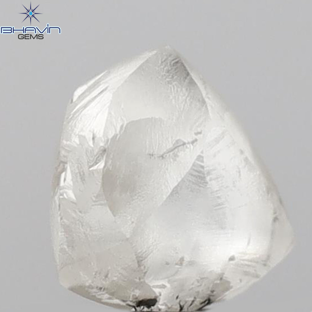 2.09 CT Rough Shape Natural Diamond White Color SI1 Clarity (7.90 MM)
