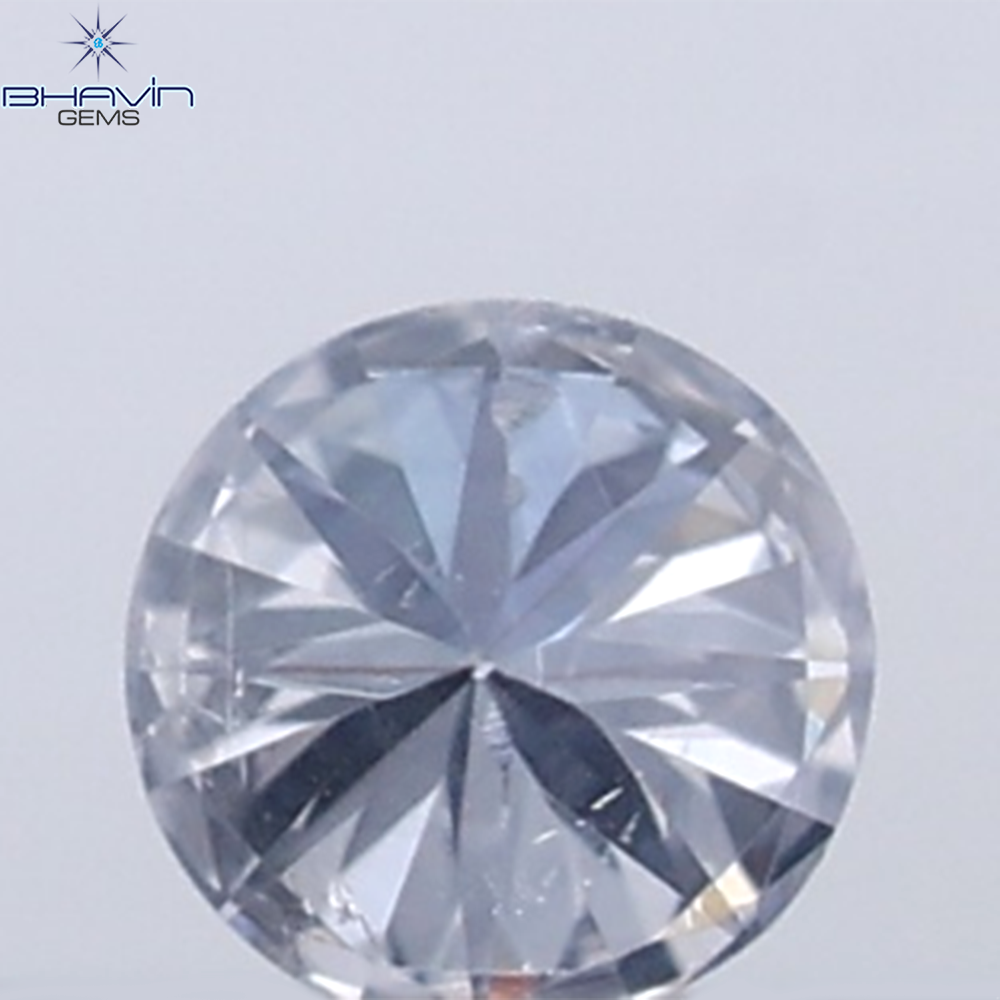 0.03 CT Round Cut Natural Diamond Grey Blue Color VS2 Clarity