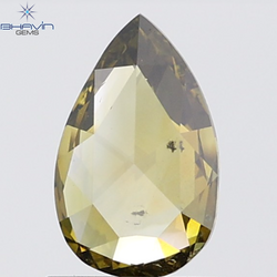 0.88 CT Pear Diamond Natural Green Color SI2 Clarity (8.46 MM)