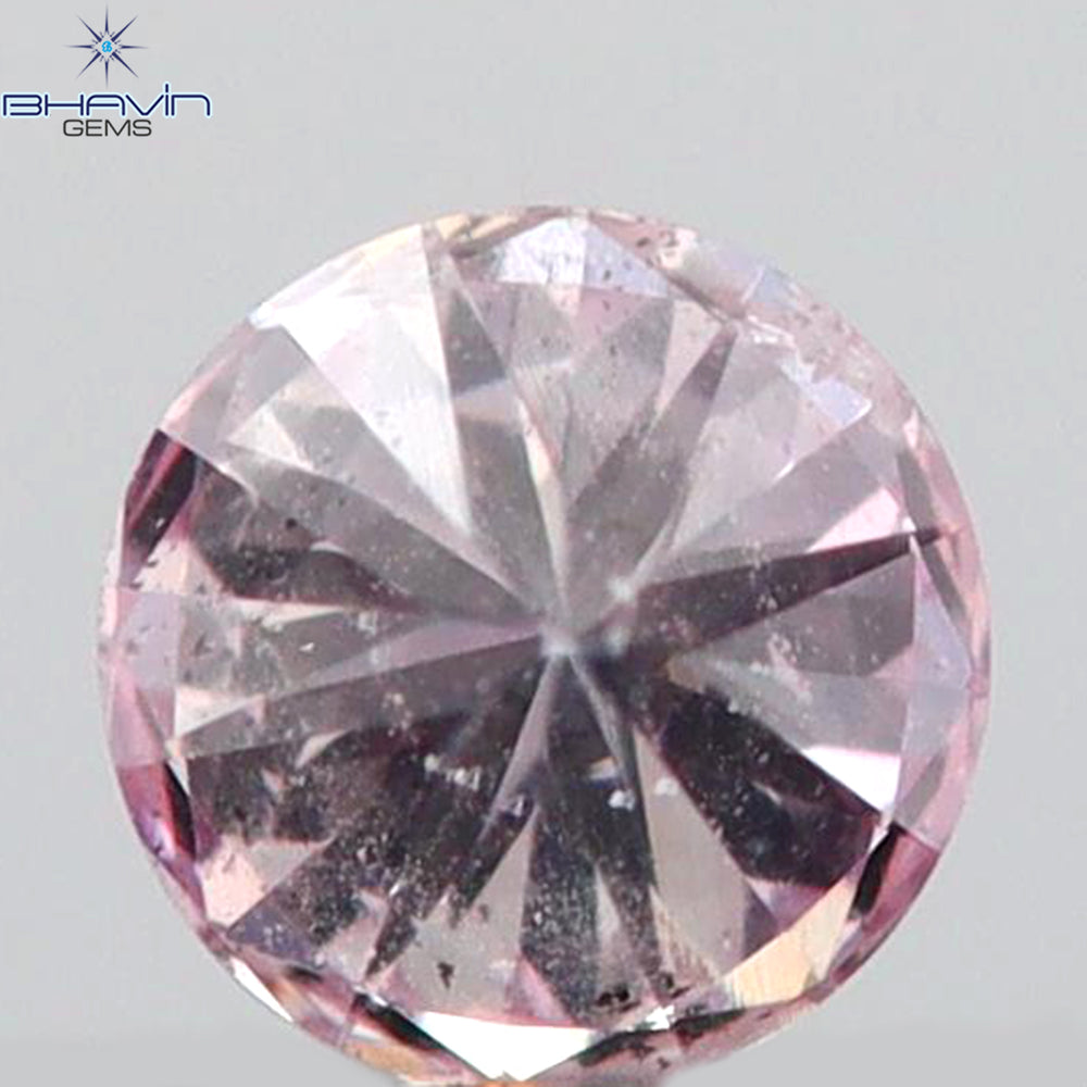 0.04 CT Round Shape Natural Diamond Pink (Argyle) Color SI1 Clarity (2.24 MM)