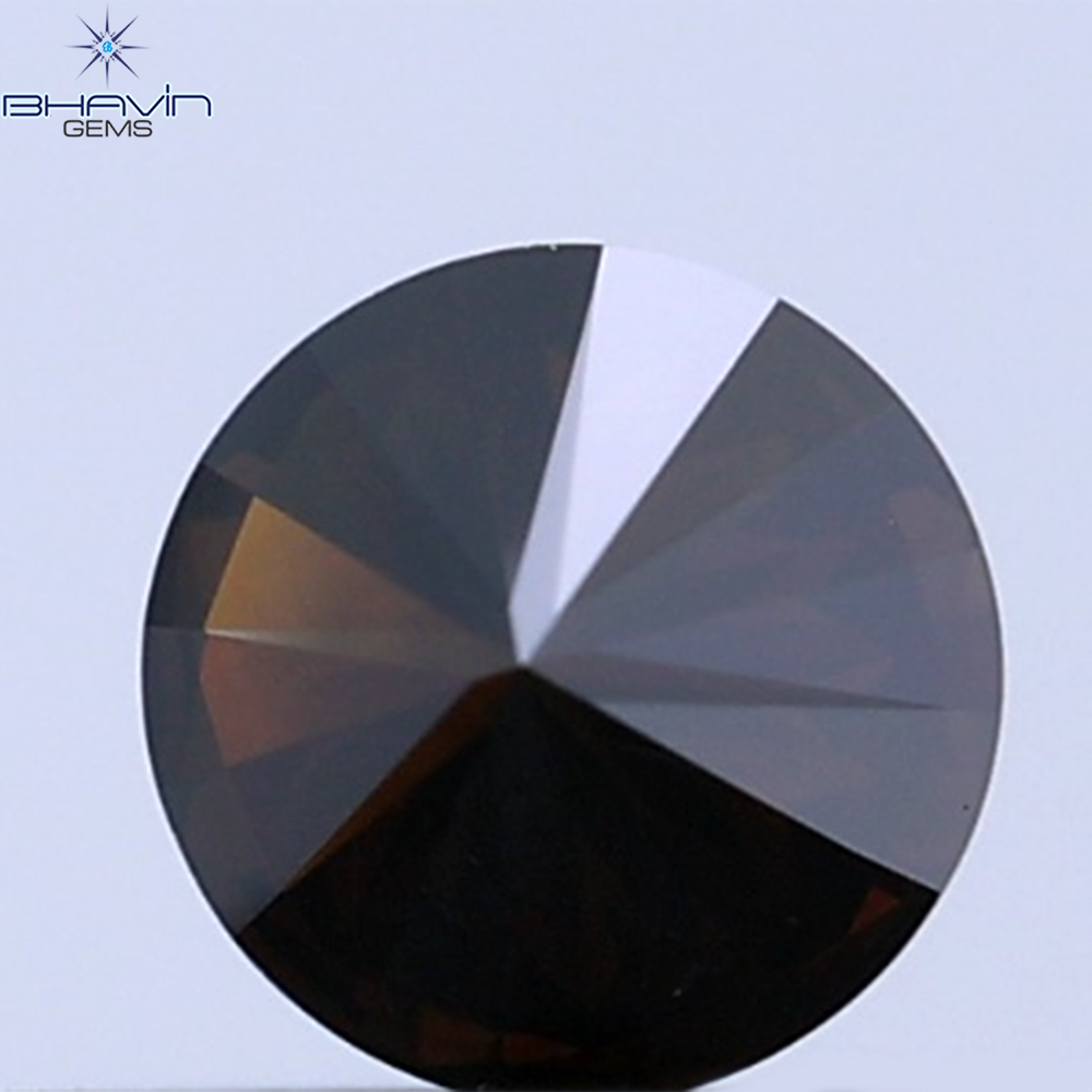 0.28 CT Natural Round Diamond Dark Brown Color Clarity VS2 (4.27 MM)