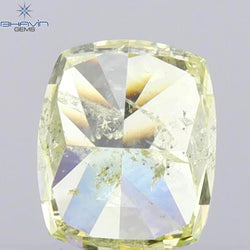 1.01 CT Cushion Shape Natural Diamond Yellow Color I2 Clarity (5.78 MM)