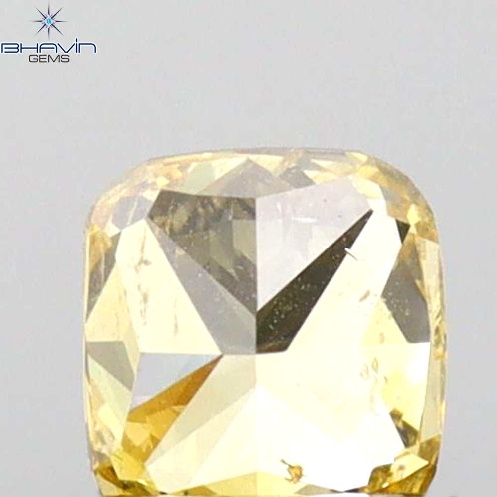 0.36 CT Cushion Shape Natural Diamond Orange (Chameleon) Color SI1 Clarity (4.15 MM)