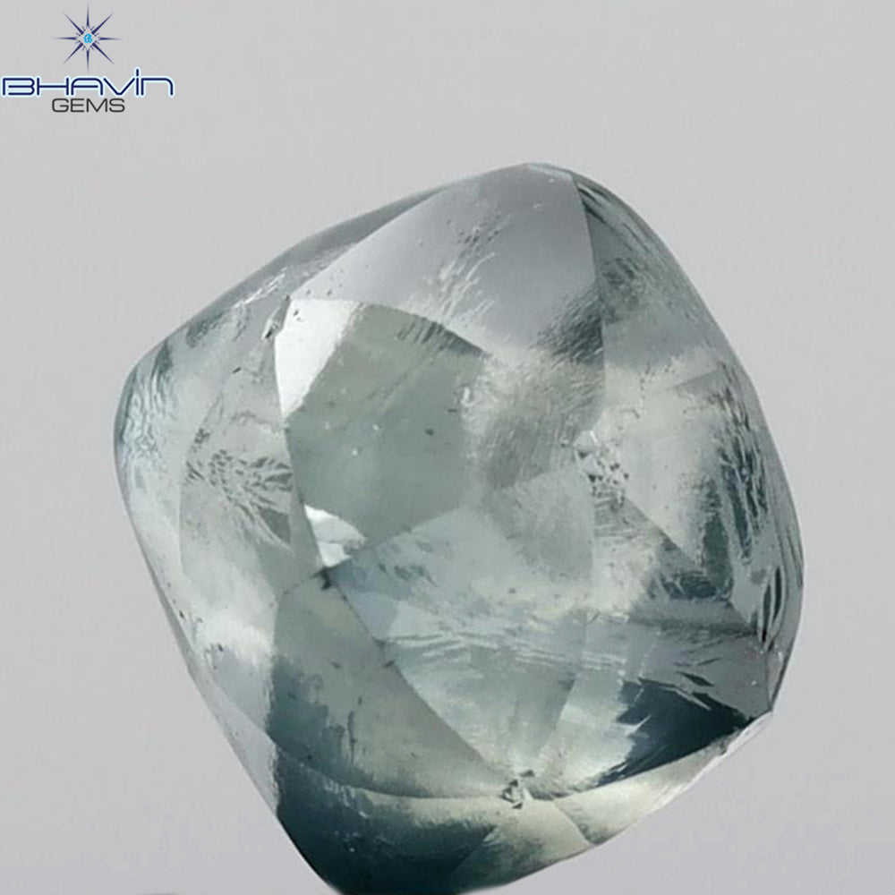 2.93 CT Natural Rough Diamond Enhanced Blue Color Clarity SI (7.97 MM)