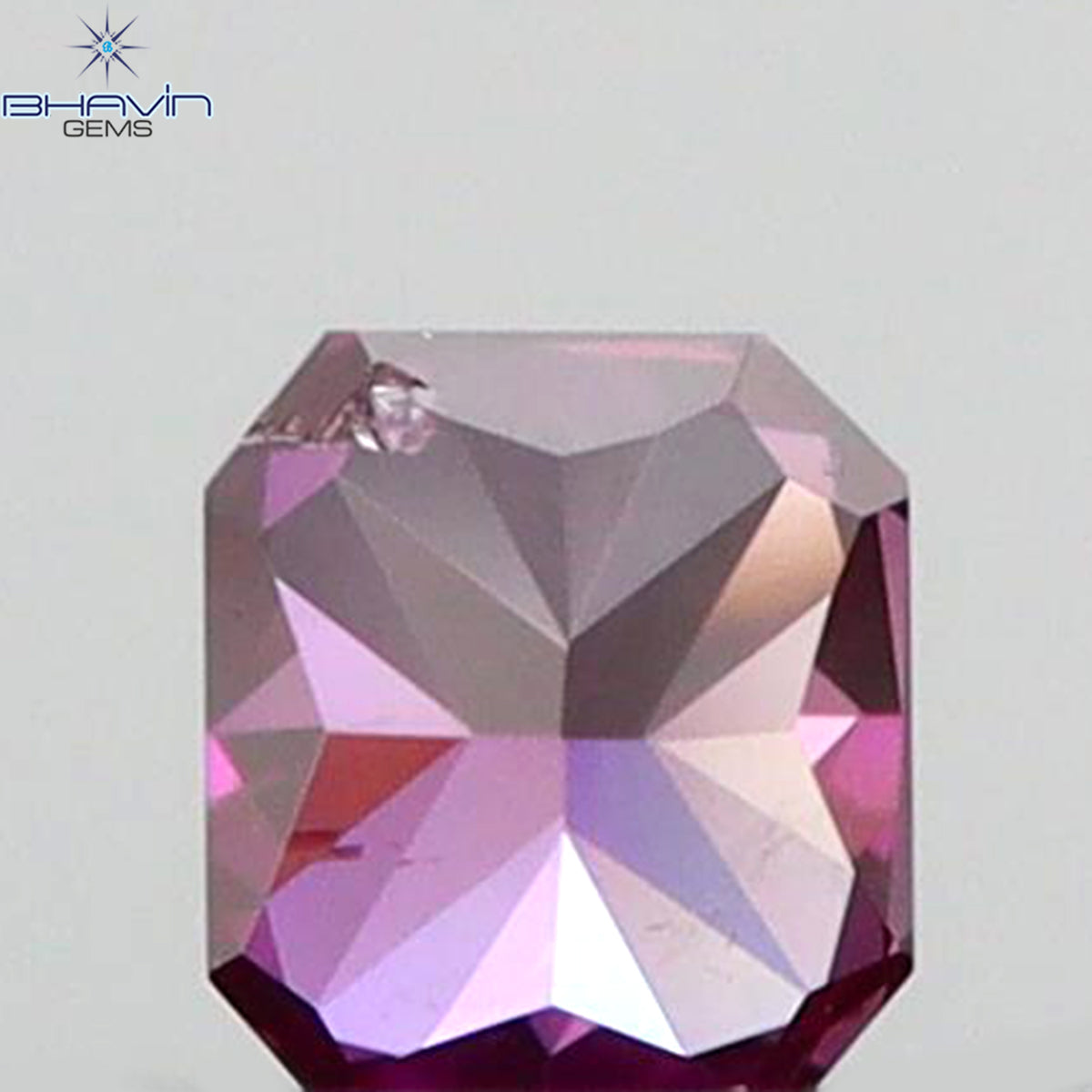 0.07 CT Natural Radiant Diamond Enhanced Pink Color Clarity SI1 (2.45 MM)