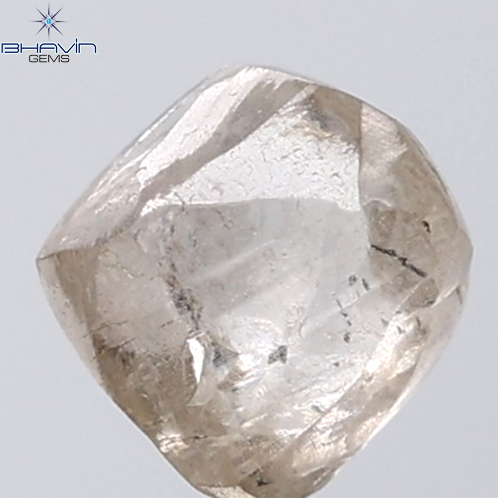 1.26 CT Rough Shape Natural Diamond Brown Color SI1 Clarity (6.19 MM)