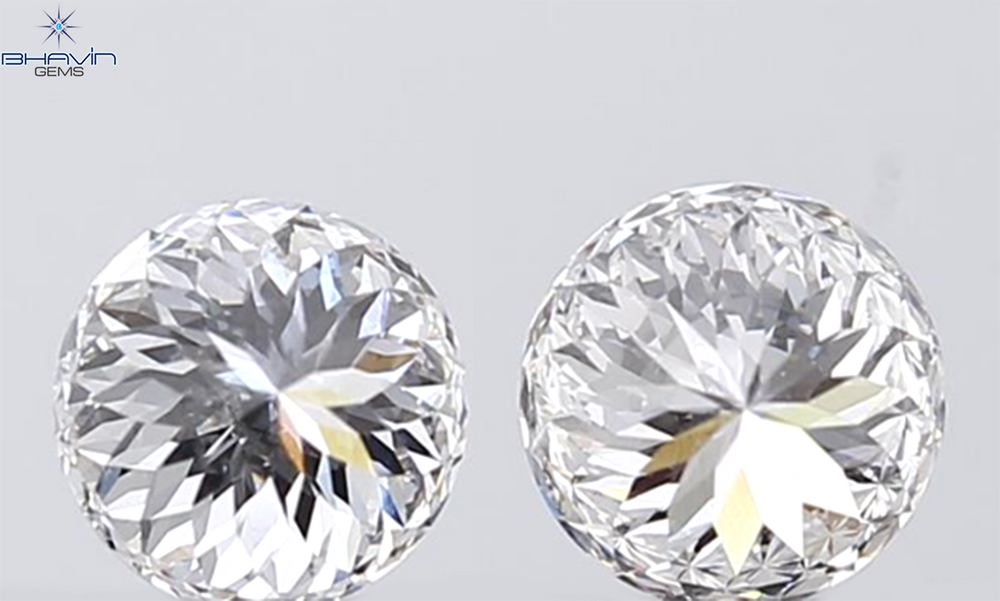 2.25 CT Round Portuguese Pair Diamond White Color VS1 Clarity (6.48 MM)