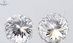 2.25 CT Round Portuguese Pair Diamond White Color VS1 Clarity (6.48 MM)