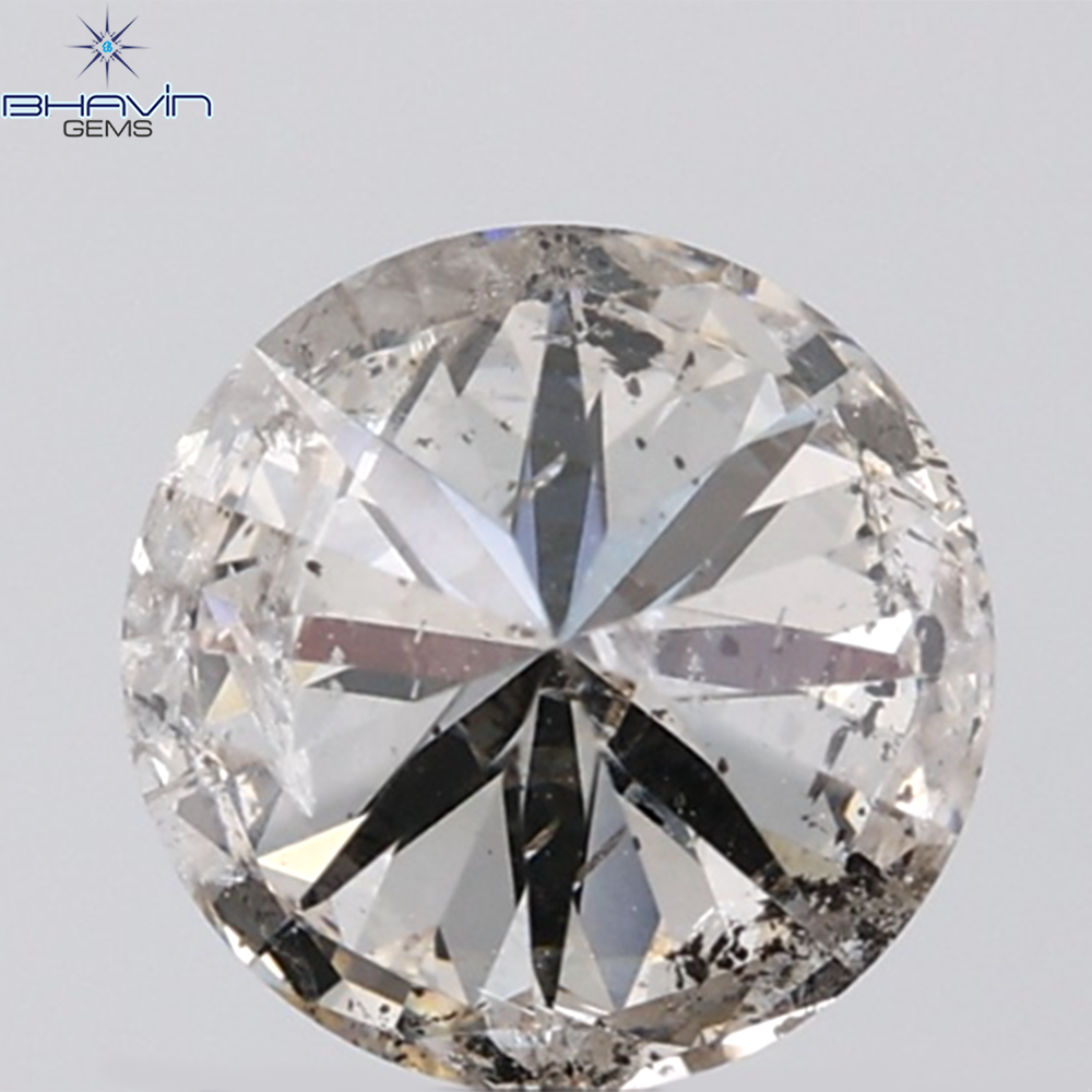 1.02 CT Round Shape Natural Diamond White Color I2 Clarity (6.30 MM)
