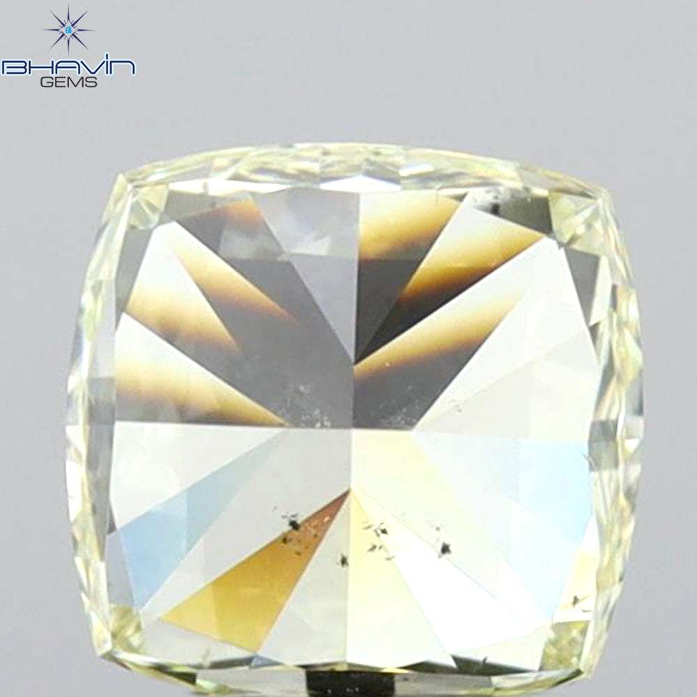 GIA Certified 1.31 CT Cushion Diamond Natural Yellow Color SI1 Clarity (5.87 MM)