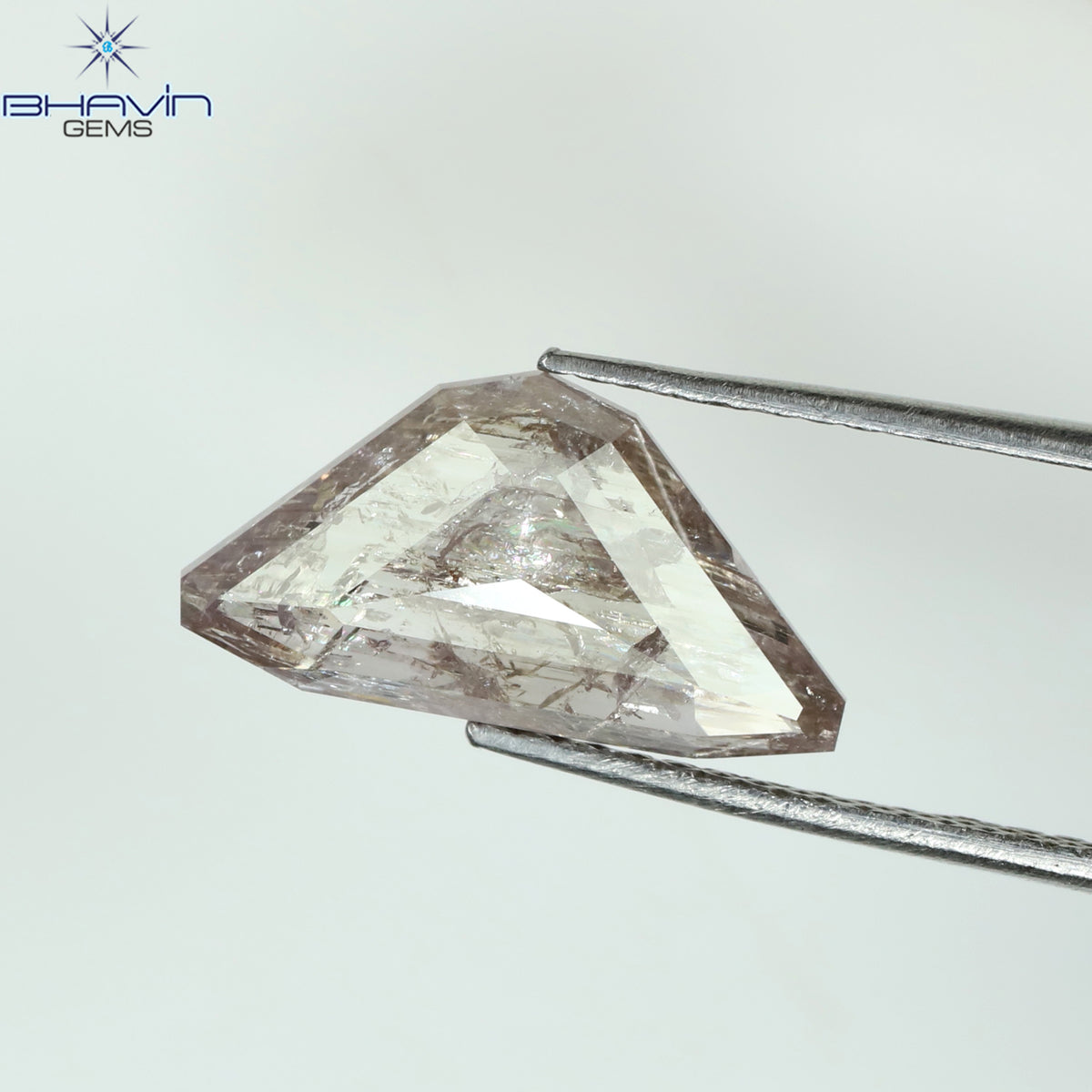 1.01 CT オーバルシェイプ ナチュラル ダイヤモンド レッド ブラウン カラー I2 クラリティ (7.18 MM)