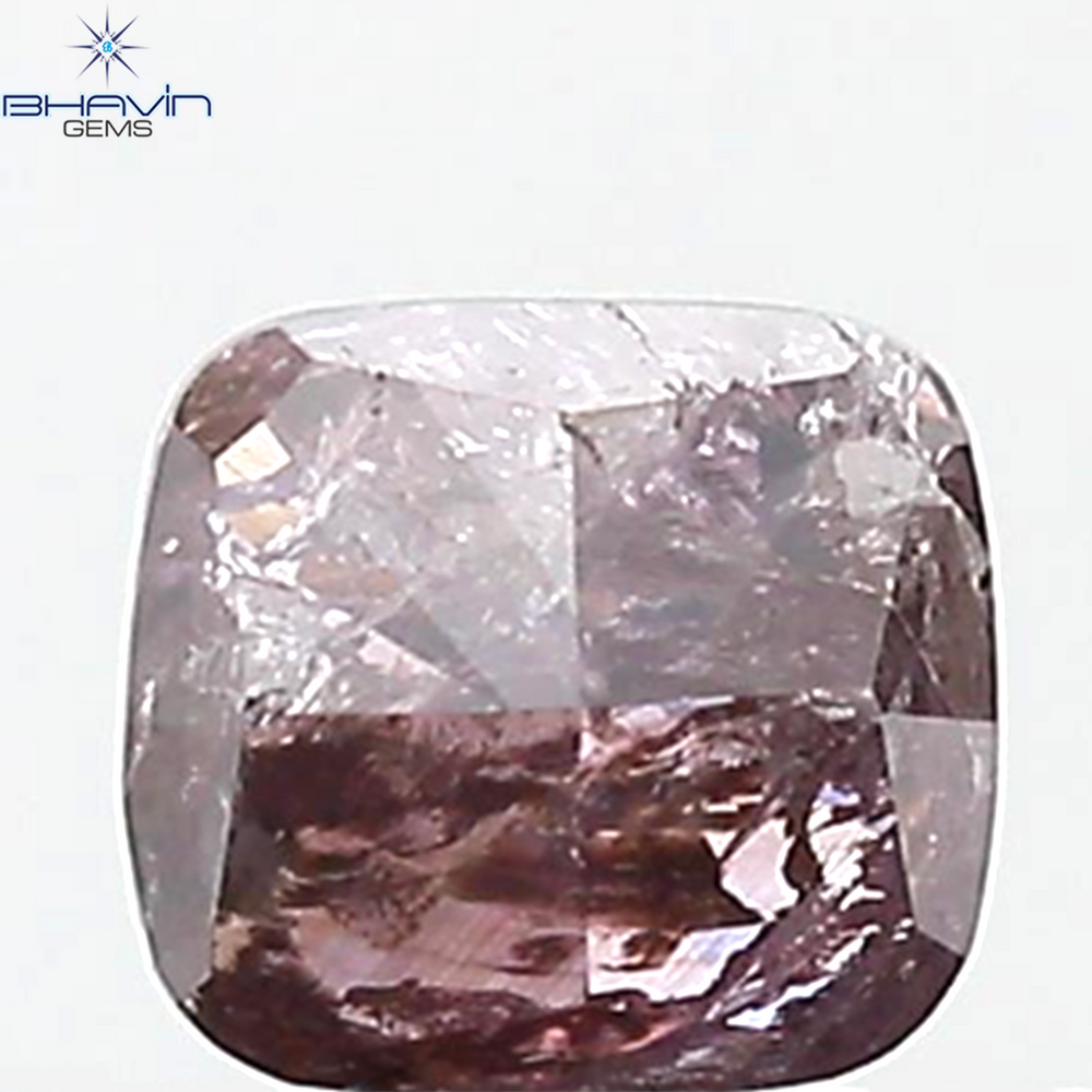 0.53 CT Cushion Shape Natural Diamond Pink Color I3 Clarity (4.58 MM)