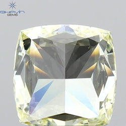 GIA Certified 1.03 CT Cushion Diamond Natural Yellow Color SI1 Clarity (5.49 MM)