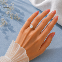 Oval Cut Solitaire Engagement Ring with 6-Prong Tulip Petal Basket in Yellow Gold