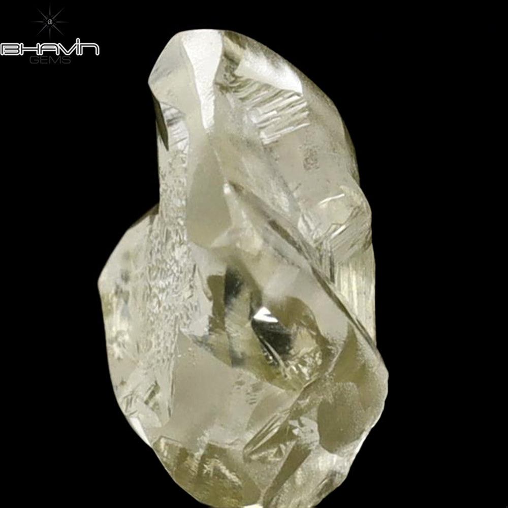 1.46 CT Rough Shape Natural Diamond Yellow Color VS2 Clarity (8.15 MM)