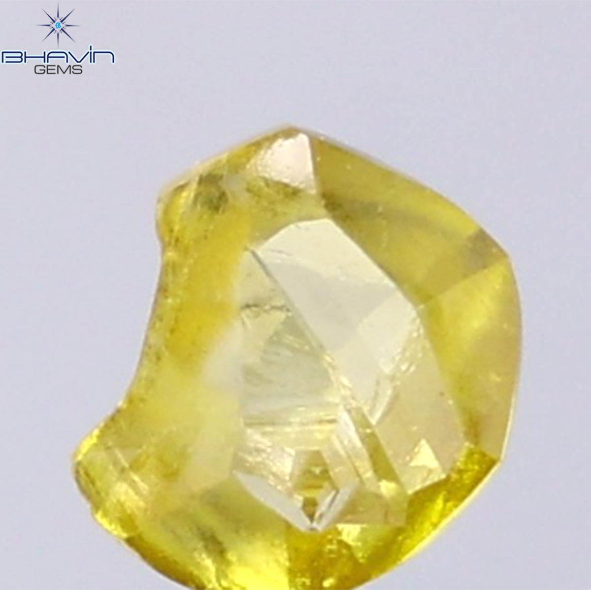 0.90 CT Natural Rough Diamond Enhanced Yellow Color Clarity VS (6.56 MM)
