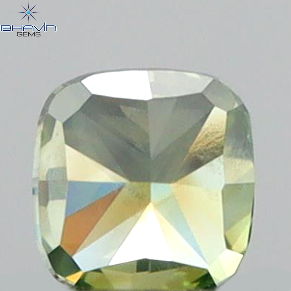 0.10 CT Natural Cushion Diamond Enhanced Vivid Green Color Clarity SI2 (2.50 MM)