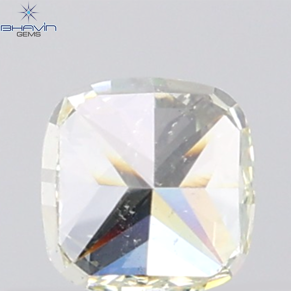 1.00 CT Cushion Diamond Natural Yellow Color SI1 Clarity (5.19 MM)