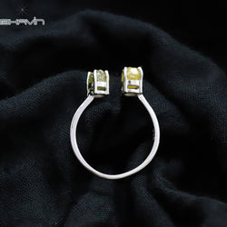 Copy of Rough Diamond Natural Diamond Ring Yellow Color Gold Ring Engagement Ring