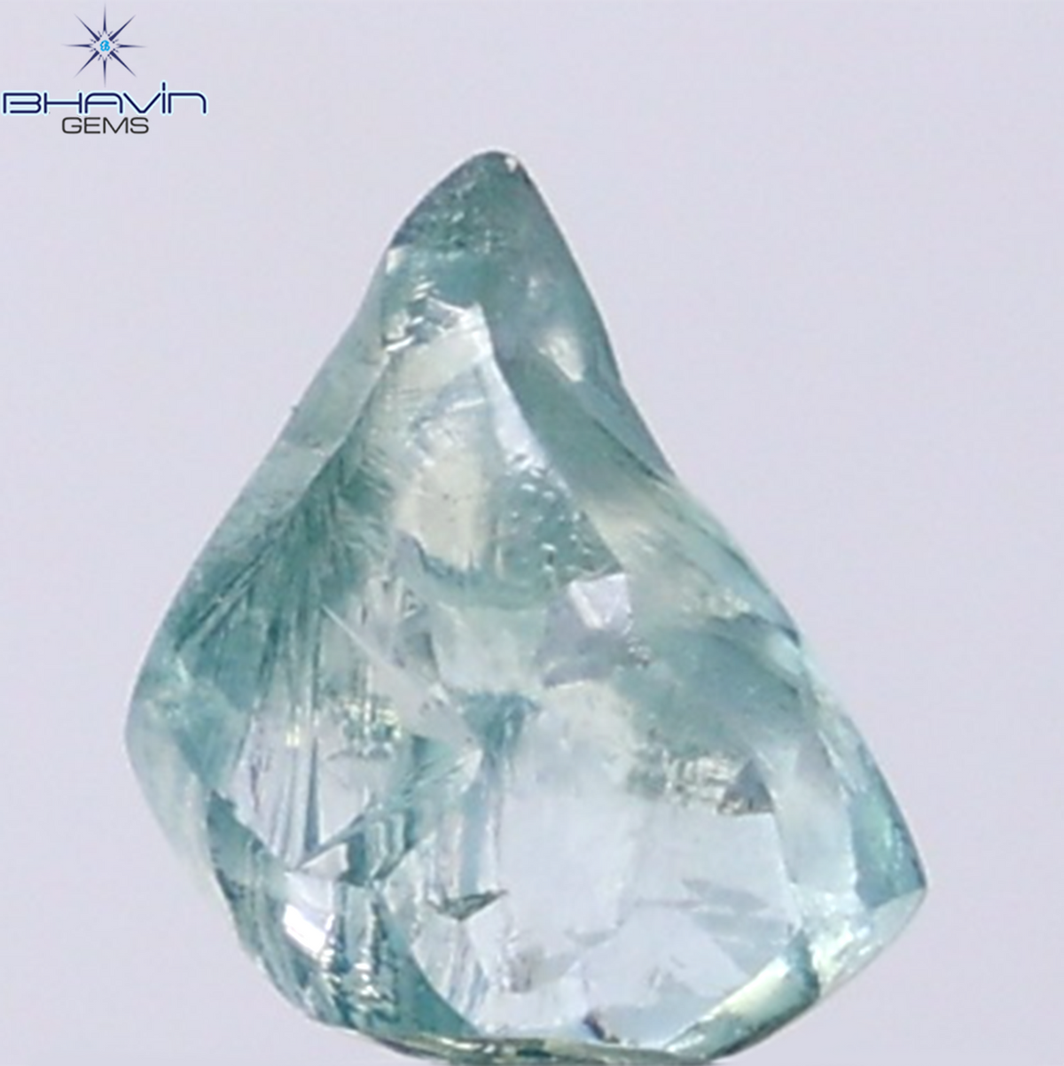 1.30 CT Natural Rough Diamond Enhanced Blue Color Clarity VS (7.89 MM)