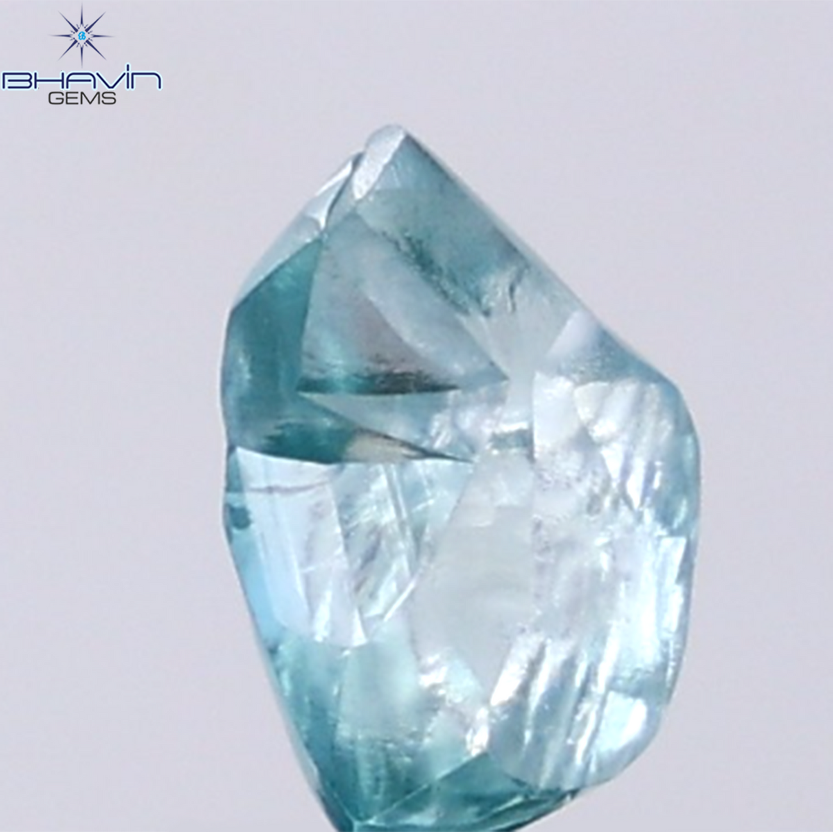 1.14 CT Natural Rough Diamond Enhanced Blue Color Clarity VS (7.43 MM)