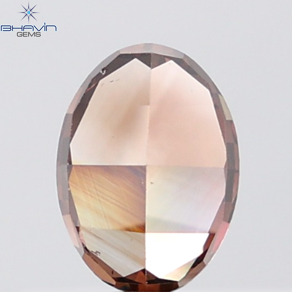 2.10 CT Oval Diamond Natural Orange Brown Color VS2 Clarity (8.79 MM)