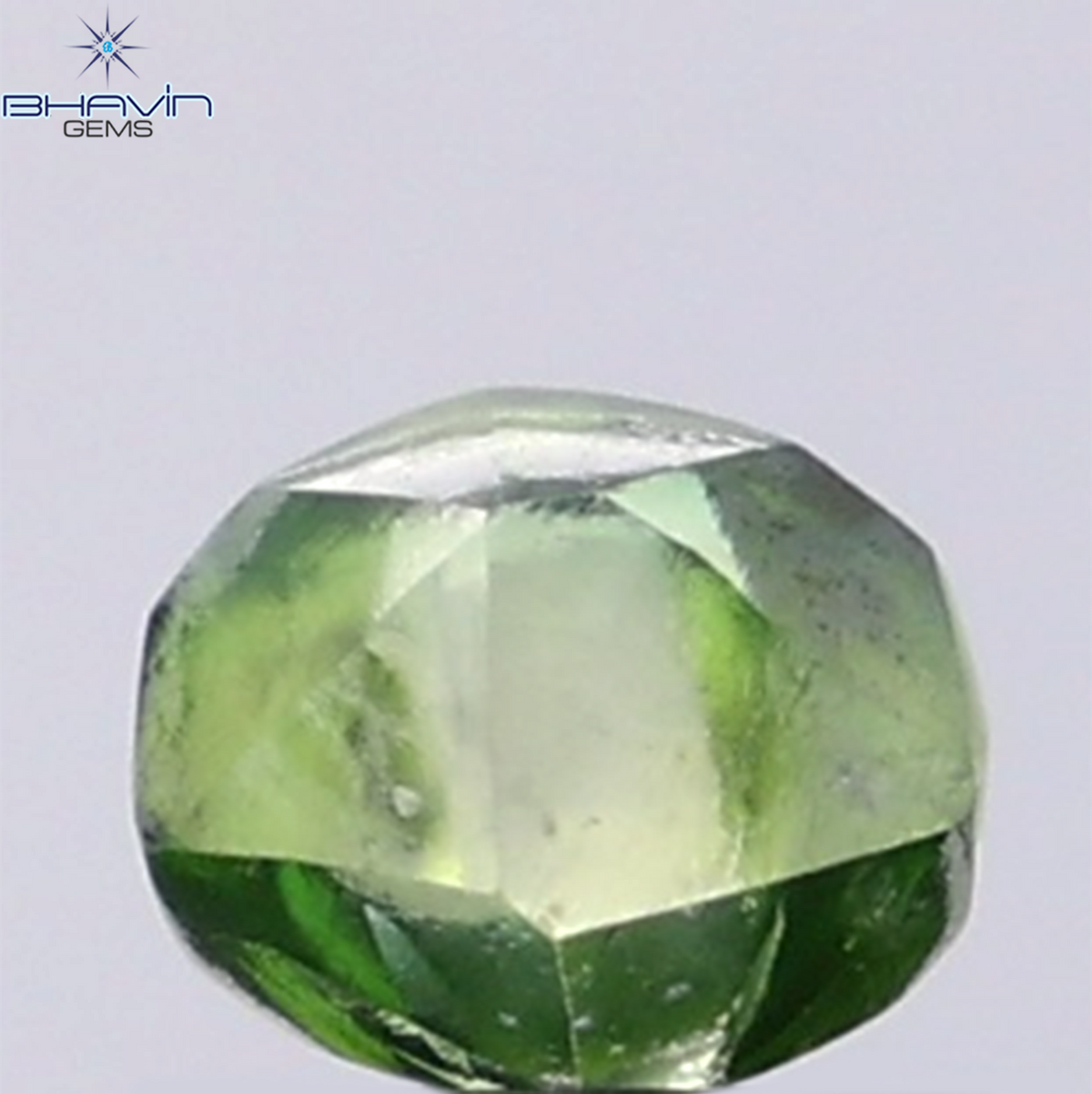 0.93 CT Natural Rough Diamond Enhanced Green Color Clarity SI (5.75 MM)
