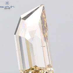 1.00 CT Step Cut Natural Brown Orange Diamond SI1 Clarity (9.30 MM)