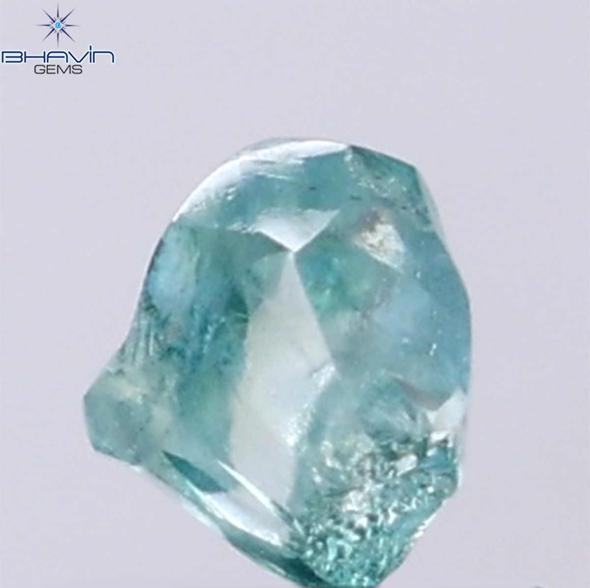 0.96 CT Natural Rough Diamond Enhanced Blue Color Clarity VS (6.24 MM)