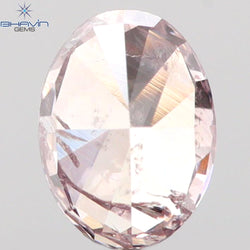 0.31 CT Oval Shape Natural Diamond Pink Color I1 Clarity (4.55 MM)