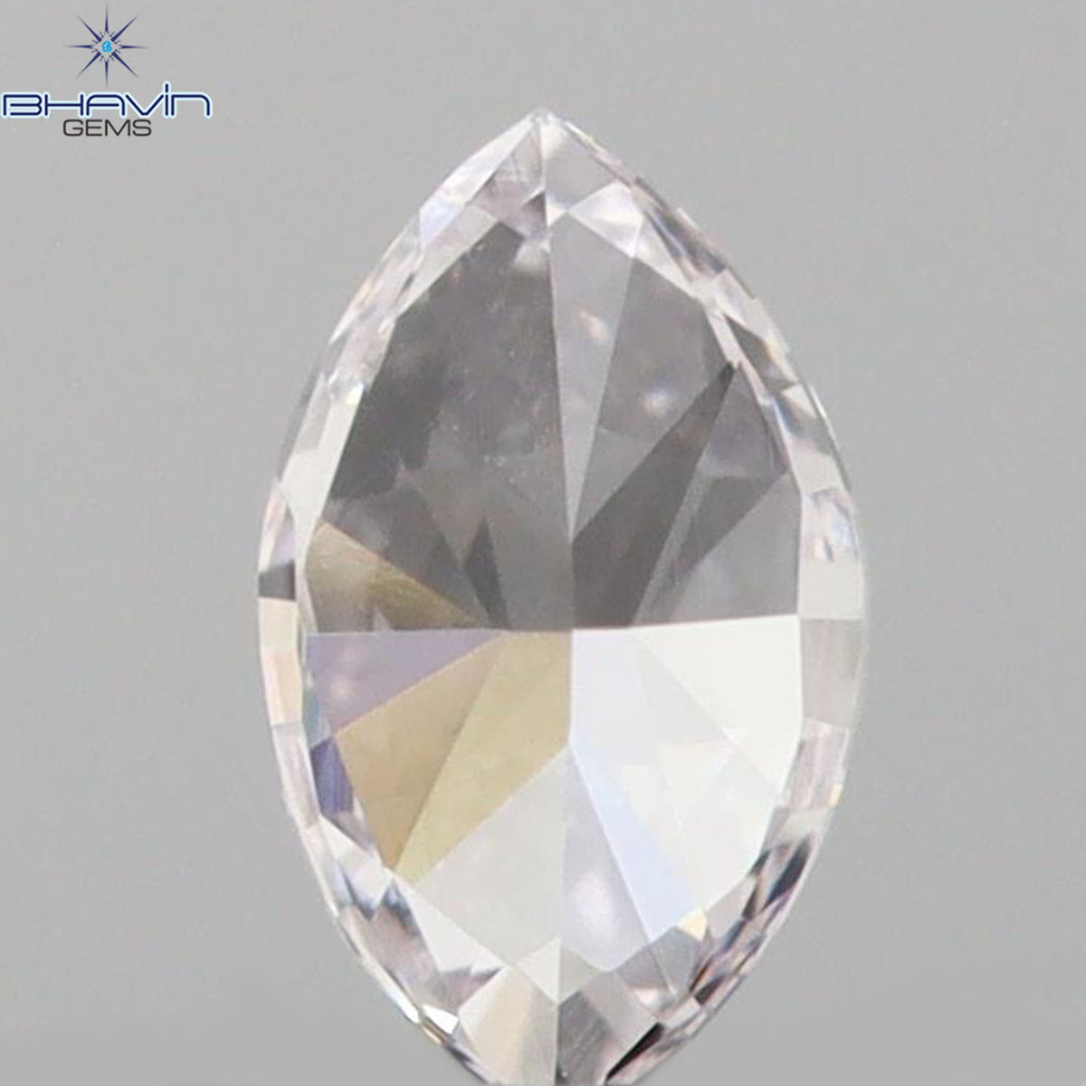 0.07 CT マーキスシェイプ 天然ルースダイヤモンド ピンクカラー VS1 クラリティ (3.64 MM)