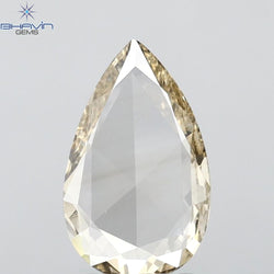 0.75 CT Pear Shape Natural Diamond Brown Color VS1 Clarity (10.93 MM)