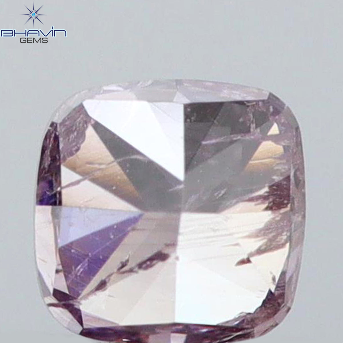 0.20 CT クッションシェイプ 天然ダイヤモンド ピンクカラー I1 クラリティ (3.14 MM)