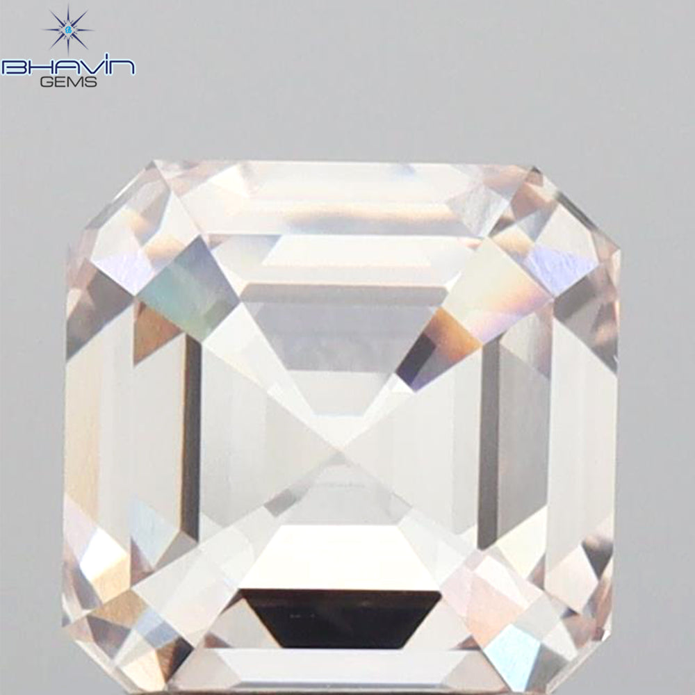 0.41 CT ラディアント ダイヤモンド ピンク (アーガイル) カラー ナチュラル ルース ダイヤモンド SI1 クラリティ (4.46 MM)